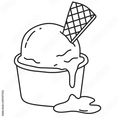 Hand Drawn Ice Cream Cup