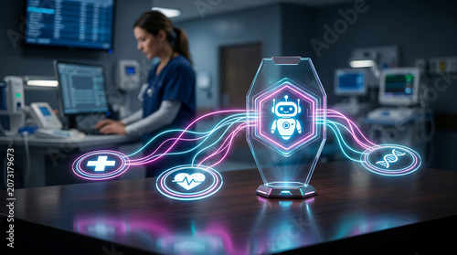 AI agent workflow streamlines medical data analysis in a modern hospital setting