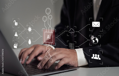 Hackers are using AI to automate cyberattacks and exploit vulnerabilities in systems. This represents sophisticated cyber threats and key cybersecurity concepts.
