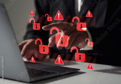 Fotografie Hacking and system intrusion, unauthorized access and account seizure