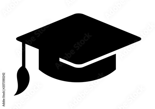 Photos Graduation cap icon for university commencement