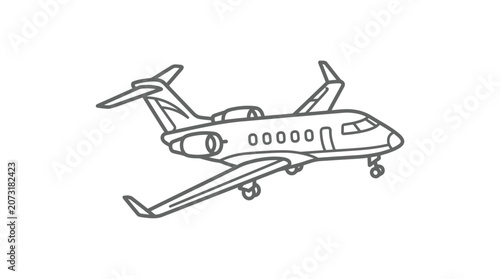 Obraz na płótnie Private Jet Airplane Aircraft Vehicle.