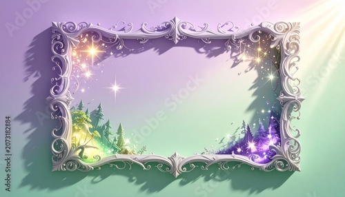 Ornate Fantasy Frame with Sparkling Lights.