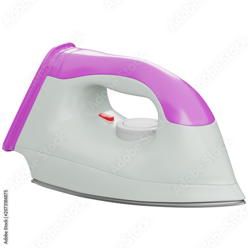Modern Electric Iron with Pink Handle