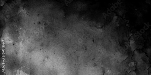 Tableau sur toile Dark Old Grunge Concrete Wall Background with Scratched Texture, Vintage Aged Gr