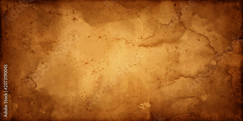 Konstfotografi Old Vintage Grunge Paper Texture Background with Aged Brown Parchment Surface An