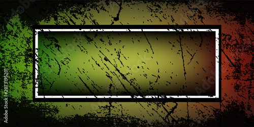 Fotografía Modern and popular grunge background with reggae colors: green, yellow, red