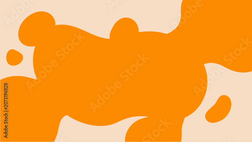 Orange and beige abstract organic shapes forming a modern graphic background design