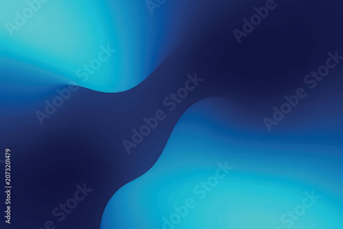 Deep blue and cyan abstract background with fluid wavy gradient textures.