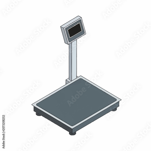 Foto Digital bathroom scale with display.