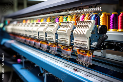 High-tech embroidery equipment for creating intricate designs on clothing and textiles