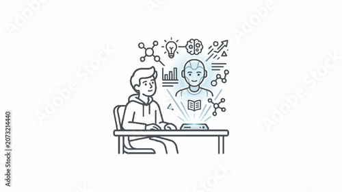 Student Learning with Artificial Intelligence Tutor Hologram for Future Digital Education Concept