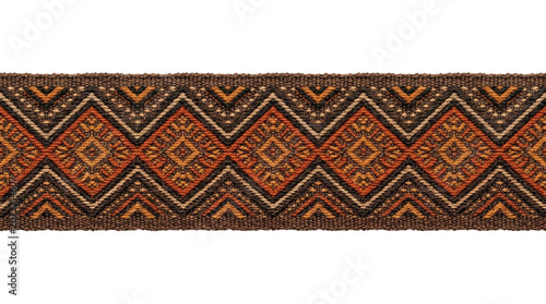 Tribal inspired geometric ribbon isolated on transparent background