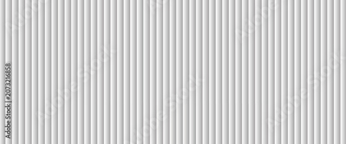 Transparent corrugated plastic ribbed glass background with abstract line patterns. 3D gradient light effects for retail windows or architectural panels. Vintage chrome reflections or polycarbonate.