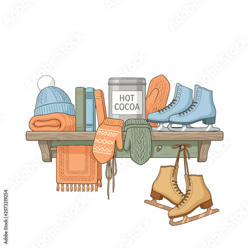 Winter Sports Equipment and Warm Clothing.