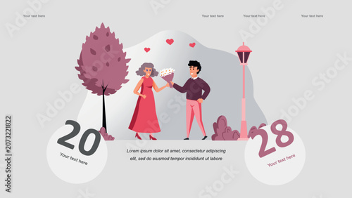 Photos Man Proposing to Woman in Park Illustration