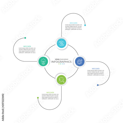 Venn Diagram Infographic with 4 options