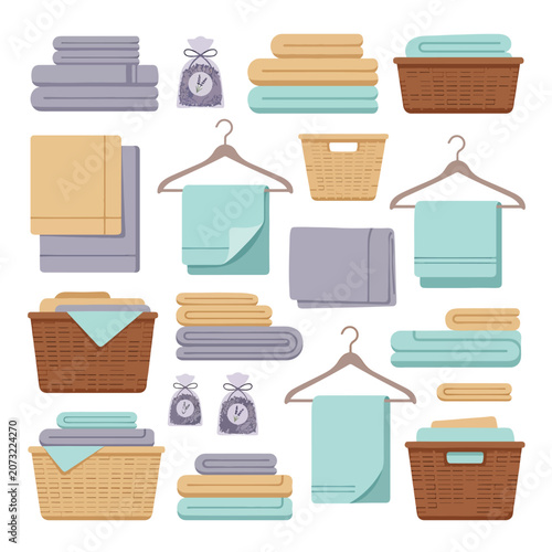 Laundry day organization with baskets.
