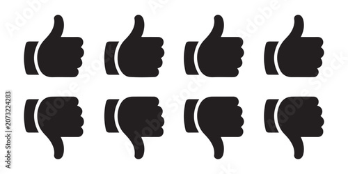 Tableau sur toile Black vector icons for social media