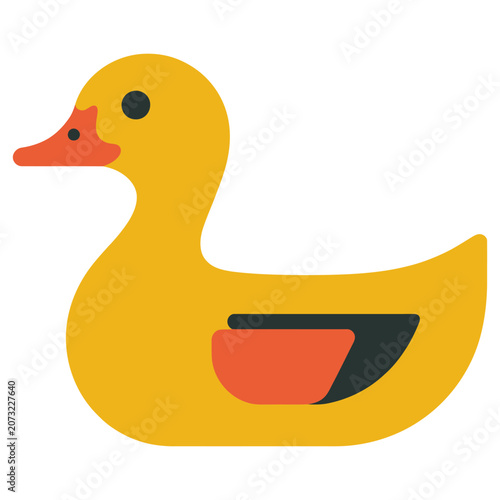 Bright yellow rubber duck floating on water, a classic bath toy for fun and play