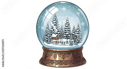 antique crystal globe