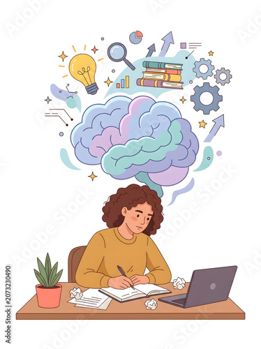 Focused Student Learning Online with Brainstorming and Knowledge Concept