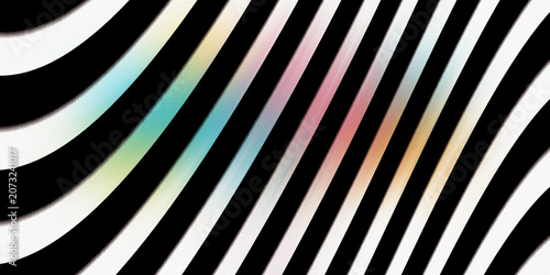 Multicolor layered striped abstract background on black