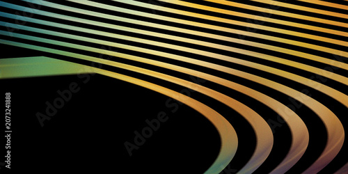 Orange yellow and green optical striped abstract background