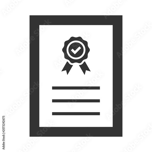 silhouette certificate icon
