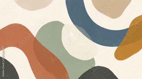 Abstract background with soft organic shapes in muted earthy tones, background