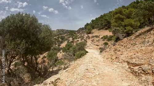 POV Hike Through the Serra de Tramuntana Mountains Among Endemic Balearic Vegetation, Mallorca, Spain