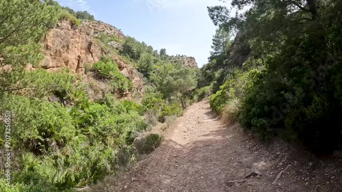 POV Hike Through the Serra de Tramuntana Mountains Among Endemic Balearic Vegetation, Mallorca, Spain
