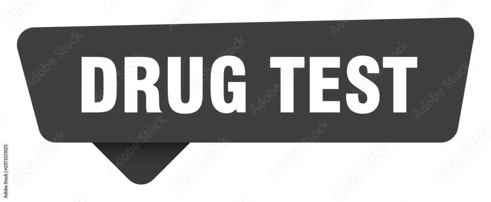 Obraz premium drug test black sign isolated on transpatent background. drug test sticker