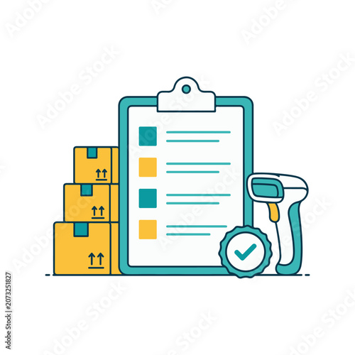 Warehouse Inventory Checklist Vector