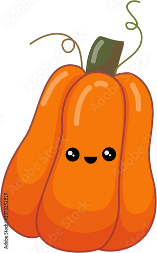 Orange Pumpkin Character