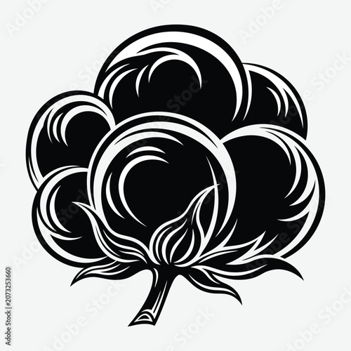 Blackberry Vector Silhouette with Leaf Detail during Natural Lighting for Organic Food Concepts
