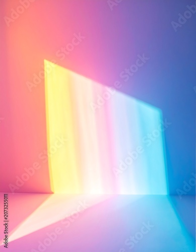 Vibrant colorful light beam background.