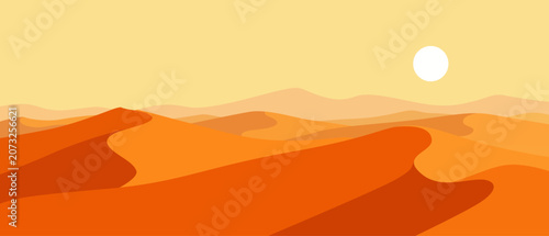 vector illustration of a desert landscape