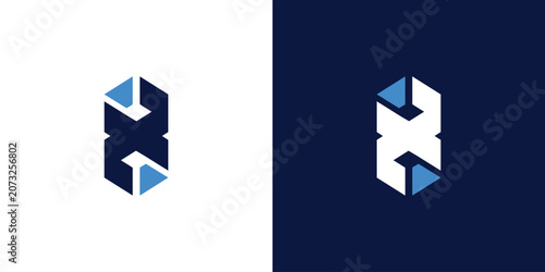 Bold and modern number 8 logo design