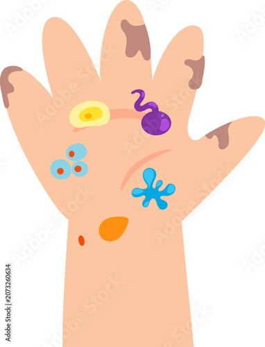 Baby Hand Full of Virus