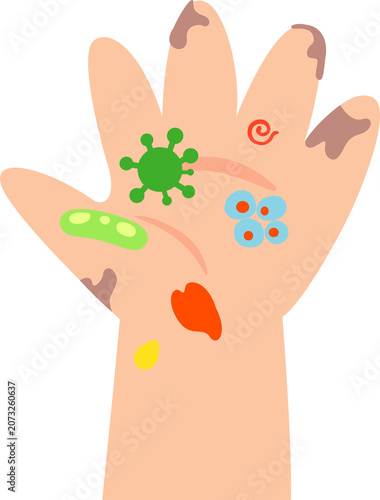Baby Hand Full of Virus