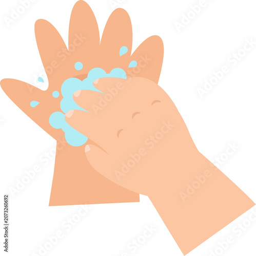 Baby Washing hands properly step 7 fingernails