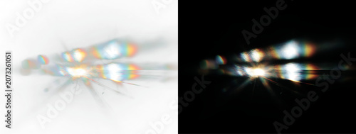 Valokuva Abstract light rays with crystal refraction soft shadows and architectural compo
