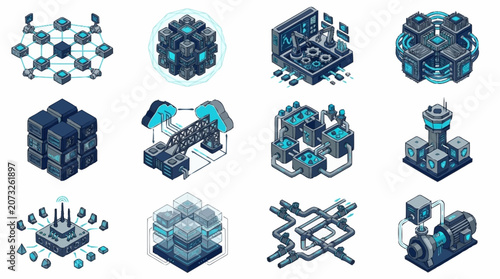 Isometric Technology Data Center Network Infrastructure Design.