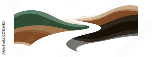 Abstract wavy layers design