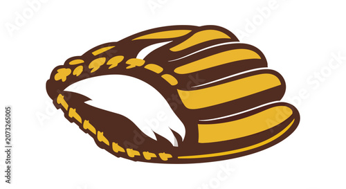 Baseball mitt graphic design