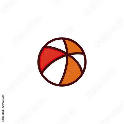 Beach ball illustration design element