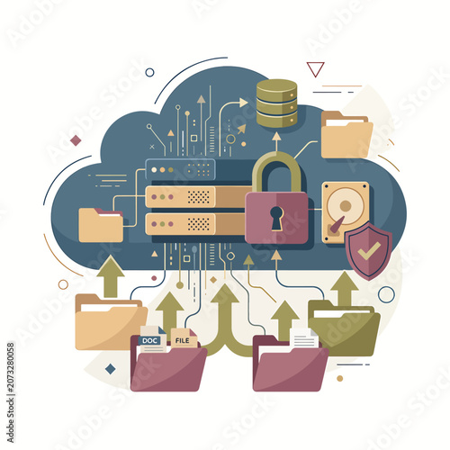 Cloud computing security and data storage.