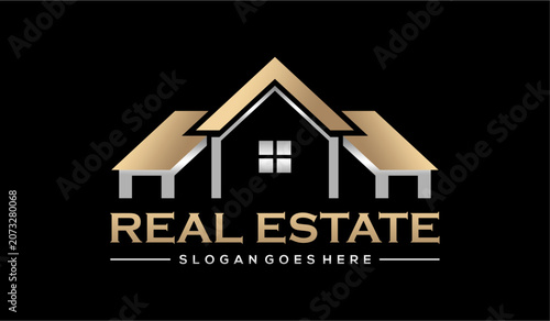 luxury real estate house vector logo image