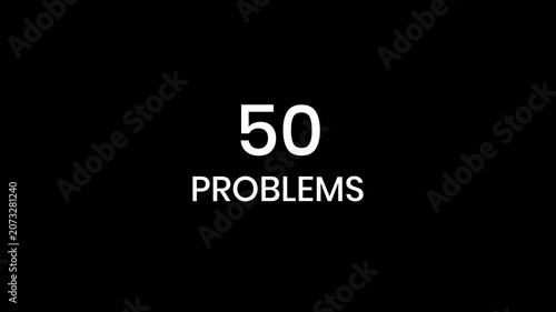 100 to 0 problems countdown animation